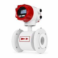 Débitmètre électromagnétique intelligent DN25-DN300 avec sortie 4-20mA HART RS485 Modbus, débitmètre d'eau magnétique à bride LDG-SUP-A100