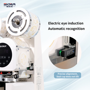 Skma Công Nghiệp Tự Động Điện Thép Không Gỉ Bong Bóng Trà Cup Niêm Phong Tốc Độ Cao Thanh Thông Minh Cốc Nước Trái Cây Niêm Phong Máy - Product Image 4