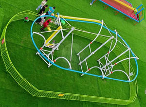Jeux pour enfants intérieur tyrolienne thème parc d'attractions montagnes russes trampoline tyrolienne caboteur à vendre - Product Image 6