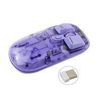 Souris sans fil rechargeable double mode 2026 avec éclairage RGB, boîtier magnétique transparent et design rétroéclairé 3D pour le bureau, la maison et le gaming