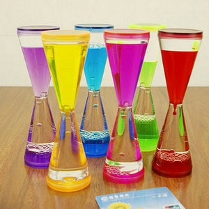 Acrylic đảo ngược chảy floaters đầy màu sắc nhựa cát đồng hồ cát lỏng hẹn giờ cho các trò chơi - Product Image 6