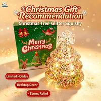 Nouveaux jouets sensoriels en gros, design de Noël, cubes de glace scintillants, jouets anti-stress carrés, balles à presser en maltose