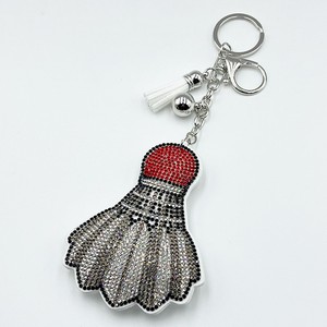 Rhinestone Crystal Badminton Keychain Fashionable Pendant <b>Bag</b> Hanging Crystal Keychains - Product Image 2