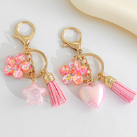 Bestseller sleutelhanger hartvormig vlinder kersen sleutelhanger tas hanger fruit auto sleutel cadeau sleutelhanger