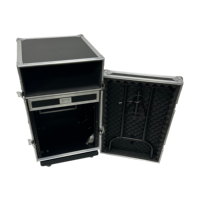 Boîtier de transport en bois OEM/ODM personnalisé de haute qualité 10U 2U 4U pour table de mixage DJ et amplificateur, 3 portes, 4 roulettes, protection robuste IP67