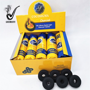 Carbón Vegetal para Incienso Redondo al por Mayor, de Larga Duración, sin Humo, Fácil de <span class=keywords><strong>Encender</strong></span>, Tabletas de Carbón para Shisha Negras, Carbón Vegetal sin Humo - Product Image 2