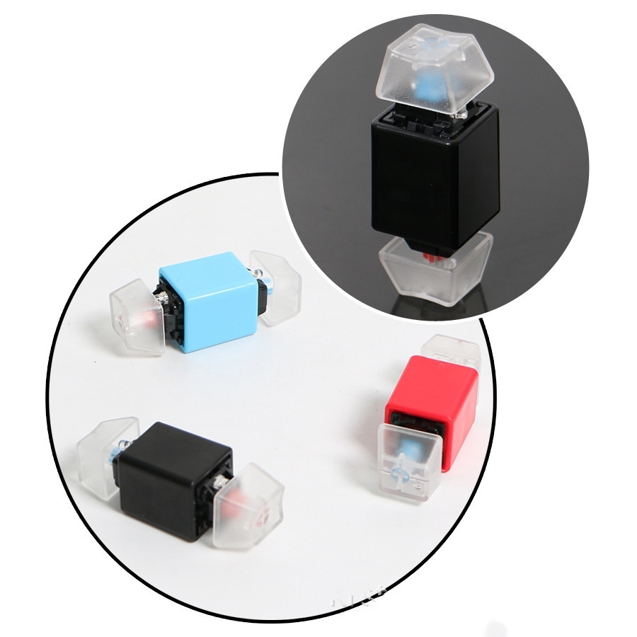I101 Switch Fidget Gadget Mechanical Keyboard Tester Click LED Light Button Computer Geeks Autism Anti Stress Pocket Keyboard