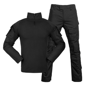 Combinaison d'entraînement noire personnalisée pour les forces spéciales - Tissu tissé respirant - Product Image 1