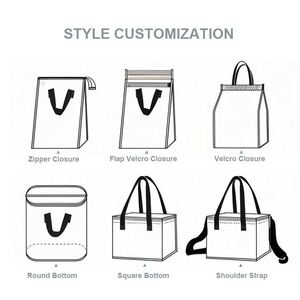 Custom Portable Waterproof Nonwoven Insulation Picnic Tote Bag Thermal Bag Non Woven Thermal Large Ice Cooler Bag - Product Image 3