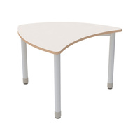 Ensemble chaise et bureau d'école à hauteur réglable de forme triangulaire au design moderne, avec fonctionnalités collaboratives multifonctions pour utilisation en atelier