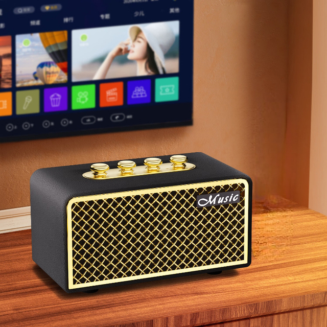 Retro Style Portable Bluetooth Speaker - 8-Hour Playtime, Wireless Pairing,Bassup, Compatible with PC, Laptop, Home & Outdoors