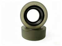 Roues de convoyeur industrielles en caoutchouc polyuréthane personnalisables, roues résistantes à l'usure, rouleaux recouverts de caoutchouc antidérapant