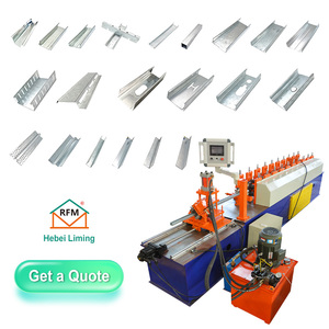 Macchina per la produzione di profili per cartongesso e soffitti Hebei Liming Hot Sale C 90-100, macchina per la profilatura a rulli di profili metallici per pareti - Product Image 1