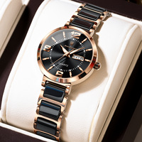 Nouvelle montre pour femme Poedagar 507, montre de luxe étanche 3ATM avec calendrier, bracelet en alliage, montre tendance pour femme d'affaires