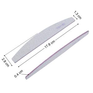 Lime à ongles EVA demi-lune 100/180 grains, double face, lavable, outil de manucure - Product Image 3
