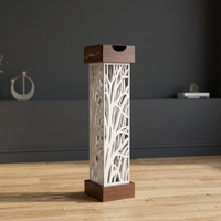 Brûleur à Bakhoor en métal haut de gamme avec dessus et base en bois, porte-encens arabe, lanterne décorative pour la maison, parfum d'intérieur