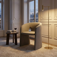 Fauteuil d'appoint gris de luxe OEM&ODM, fauteuil d'appoint moderne rembourré sur mesure pour salon familial