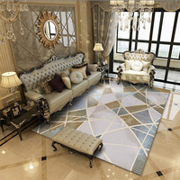 European Style Floor Carpet for Living Room Coffee Table, Simple Bedroom Office Classroom Mat, Soft Anti-slip Washable Rug