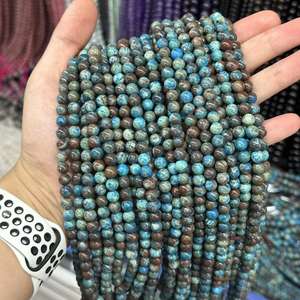 Cuentas <span class=keywords><strong>de</strong></span> piedra lisa <span class=keywords><strong>de</strong></span> <span class=keywords><strong>jaspe</strong></span> <span class=keywords><strong>de</strong></span> <span class=keywords><strong>otoño</strong></span>, cuentas sueltas redondas <span class=keywords><strong>de</strong></span> piedras preciosas <span class=keywords><strong>de</strong></span> 4/6/8/10/12mm para fabricación <span class=keywords><strong>de</strong></span> joyas DIY, suministros <span class=keywords><strong>de</strong></span> abalorios, Color azul - Product Image 4