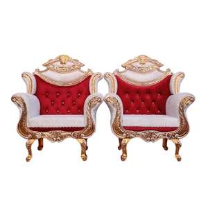 Sillón de Boda Real de Lujo, Trono de Metal de Lujo para Bodas Reales, Blanco y Dorado, por Rajhans Manufacturers - Product Image 2