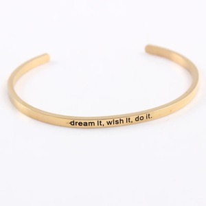 Pulsera de Oro Personalizada de 4 mm con Mensaje Inspirador, Brazalete Grabado Personalizado, Cualquier Idioma, Patrón o Símbolo en el Interior y Exterior, Doble Cara - Product Image 6