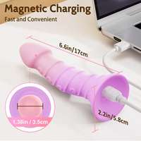 Vibrations-Wireless-Fernbedienung USB Magnetisches Aufladen Täglich Wasserdicht Mehrstufiger Vibrator mit 40dB Geräuschpegel