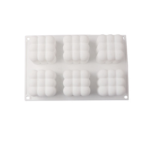 6-Cavity <b>Silicone</b> Mousse Cake Mold Ball Shape For DIY Dessert <b>Baking</b> And Candle Making 23.8x15.2x5.2 Cm Dishwasher Safe - Product Image 1