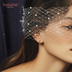 <span class=keywords><strong>Voile</strong></span> <span class=keywords><strong>de</strong></span> <span class=keywords><strong>mariée</strong></span> longue YouLaPan <span class=keywords><strong>de</strong></span> style européen et américain, en maille blanche <span class=keywords><strong>avec</strong></span> bandeau perlé, masque pour les yeux/<span class=keywords><strong>voile</strong></span> facial pour fête - Product Image 5