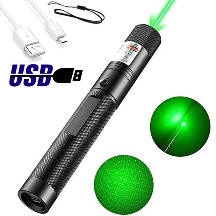 Lampe de poche laser militaire longue distance, faisceau vert, pointeur laser 303, capuchon étoile, 532nm