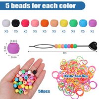 Perles en silicone rondes Geedyn de couleur personnalisée en gros pour extensions de cheveux, perles pour les cheveux des petites filles, pour tresses