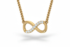 สร้อยคอเพชรรูปสัญลักษณ์อินฟินิตี้สุดคลาสสิก สวยงามระยิบระยับ หรูหรา เหมาะสำหรับงานแต่งงาน ออกเดท หรือสวมใส่ในชีวิตประจำวัน - Product Image 4