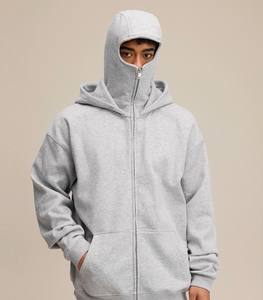 Sweat-shirt <span class=keywords><strong>à</strong></span> capuche double fermeture éclair pour homme <span class=keywords><strong>Ninja</strong></span> Masked, 100% coton, lourd, brodé - Product Image 2