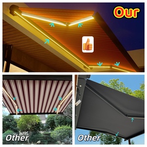 Toldo Retráctil Eléctrico Moderno <span class=keywords><strong>para</strong></span> Exteriores <span class=keywords><strong>de</strong></span> 6M 4M con Marco <span class=keywords><strong>de</strong></span> Aleación <span class=keywords><strong>de</strong></span> Aluminio y Control Remoto <span class=keywords><strong>para</strong></span> Balcón y Jardín - Product Image 2