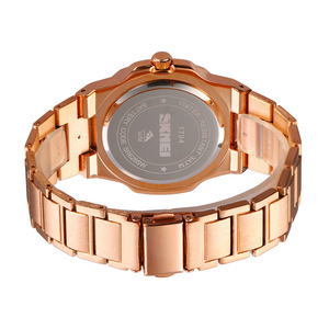 Skmei Men's Quartz Watch Gold Stainless Steel Band Analog 30M Water Resistant Business Fashion Wristwatch Model 1794 - Product Image 5