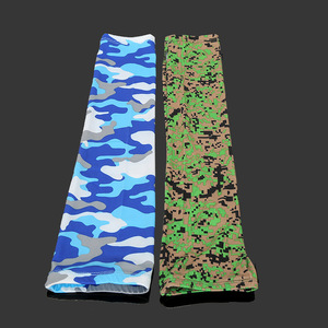 Mangas de Ciclismo con Protección UV, Camuflaje Azul Verde, Nailon, Protección Solar para Pesca al Aire Libre, Unisex - Product Image 1