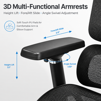 Chaise de bureau ergonomique à dossier haut en maille avec support lombaire, appui-tête, repose-pieds, chaises pivotantes pour ordinateur, bureau à domicile