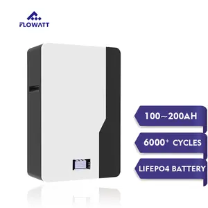 Flowatt 100Ah 200Ah 48V Lithium Ion Battery 5KWh 10KWh Wall Mounted Energy Storage LiFePO4 Lithium Ion Battery