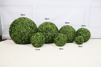 Boule de verdure artificielle d'extérieur en buis, en PE écologique, avec feuilles et fleurs, pour mariages, Noël et usage intérieur