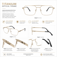 Gafas de Lectura Rectangulares Personalizadas Readsun, Montura Óptica de Titanio de Lujo Clásico de Alta Calidad
