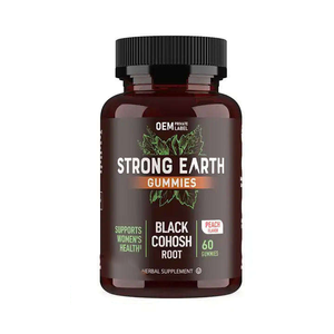 OEM Gommes à l'extrait naturel de racine d'actée à grappes noires Suppléments pour soulager les bouffées de chaleur pour la ménopause pour les femmes adultes Dosage Gummy Candy - Product Image 1