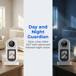 Cámara WIFI de 2MP Personalizada de Fábrica Propia, Pantalla de 2.4 Pulgadas, Visión Nocturna IR, Seguimiento por IA, Alarma, Precio Económico - Product Image 3