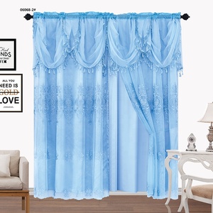 Bán Buôn 100% Polyester Đã Sẵn Sàng Thực Hiện Hoa Xếp Li Vải Rèm Cửa Dệt Ngoài Trời - Product Image 5