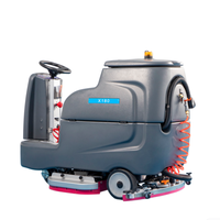 Nettoyeur de sols autoporté à batterie IEC X180, largeur de lavage 860 mm, raclette 1200 mm