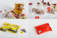 Machine d'emballage automatique de sachets de thé pyramidaux Vgopack avec ensacheuse extérieure, peseuse à 6 têtes, machine d'emballage intérieur et extérieur pour tisanes