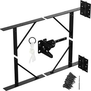 Kit Ferramenta per Telaio Cancello in Ferro Nero Anti-Perdita di Tensione, con Staffe Angolari Durevoli Eco-Friendly Modellate in 3D, Chiusura a Scatto e Corda per Cancelli Carrabili - Product Image 5