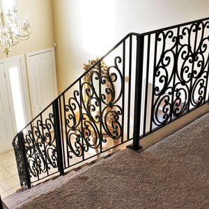 Vendeur d'usine, designs de rampes en fer, fournisseur professionnel de rampes d'escalier en fer, rampes en fer forgé d'<span class=keywords><strong>occasion</strong></span> - Product Image 2