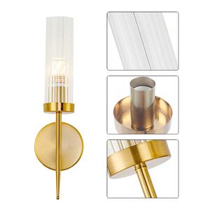 Elegante Aplique de Pared Dorado con Pantalla de Vidrio, Lámpara LED Moderna para Decoración de Sala de Estar y Dormitorio, Fácil de Instalar - Product Image 3