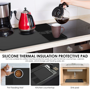 BPA Free Silicone Coffee <b>Mat</b> Non-Slip Raised Edges Countertop <b>Mat</b> for Cafe <b>Bar</b> Cabinet Kitchen Accessories - Product Image 5