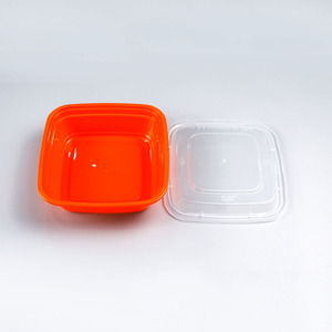 ชามสลัดพลาสติกพร้อมฝาปิด,กล่องซูชิแบบใช้แล้วทิ้งทำจากพลาสติกทรงสี่เหลี่ยมสำหรับใส่สลัดผลไม้เข้าไมโครเวฟได้ - Product Image 4