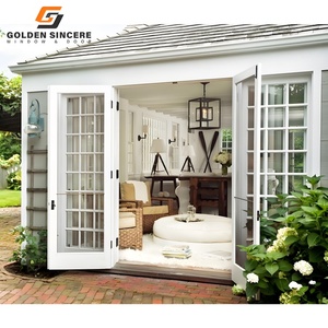 High Quality Aluminum <b>White</b> French Door Glass Entry Door Interior French Swing for Villa Aluminum Alloy <b>Frame</b> Decorative - Product Image 2
